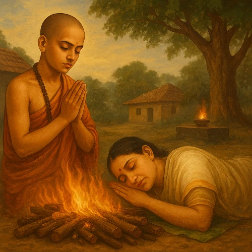 Adi Shankaracharya Cremates his mother